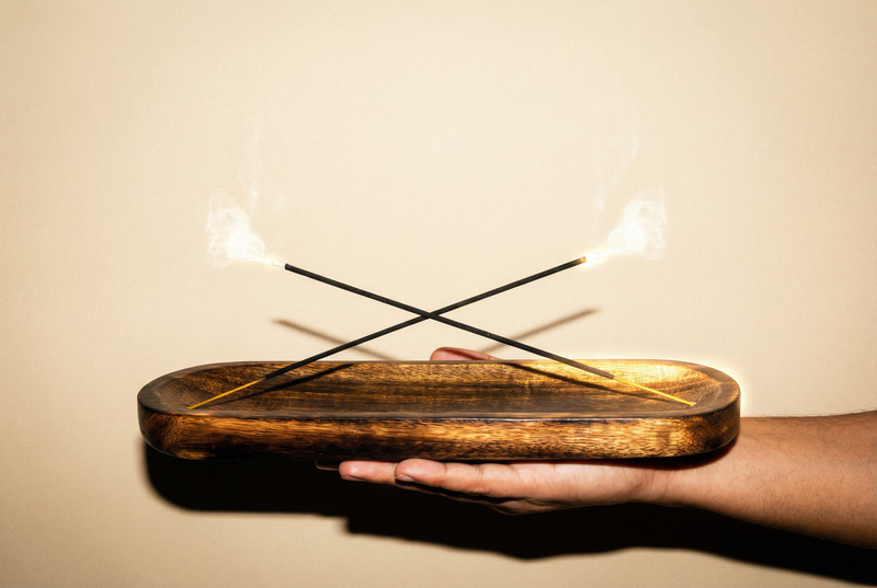 Wooden Brown Incense Holder