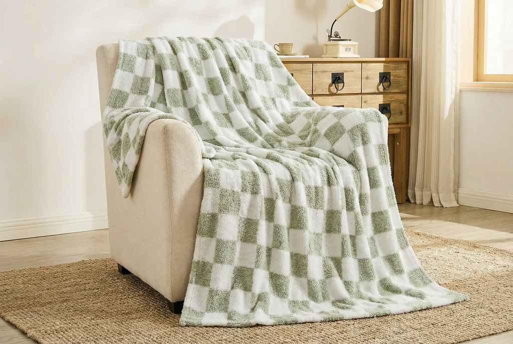 Checkered Blanket Queen Size