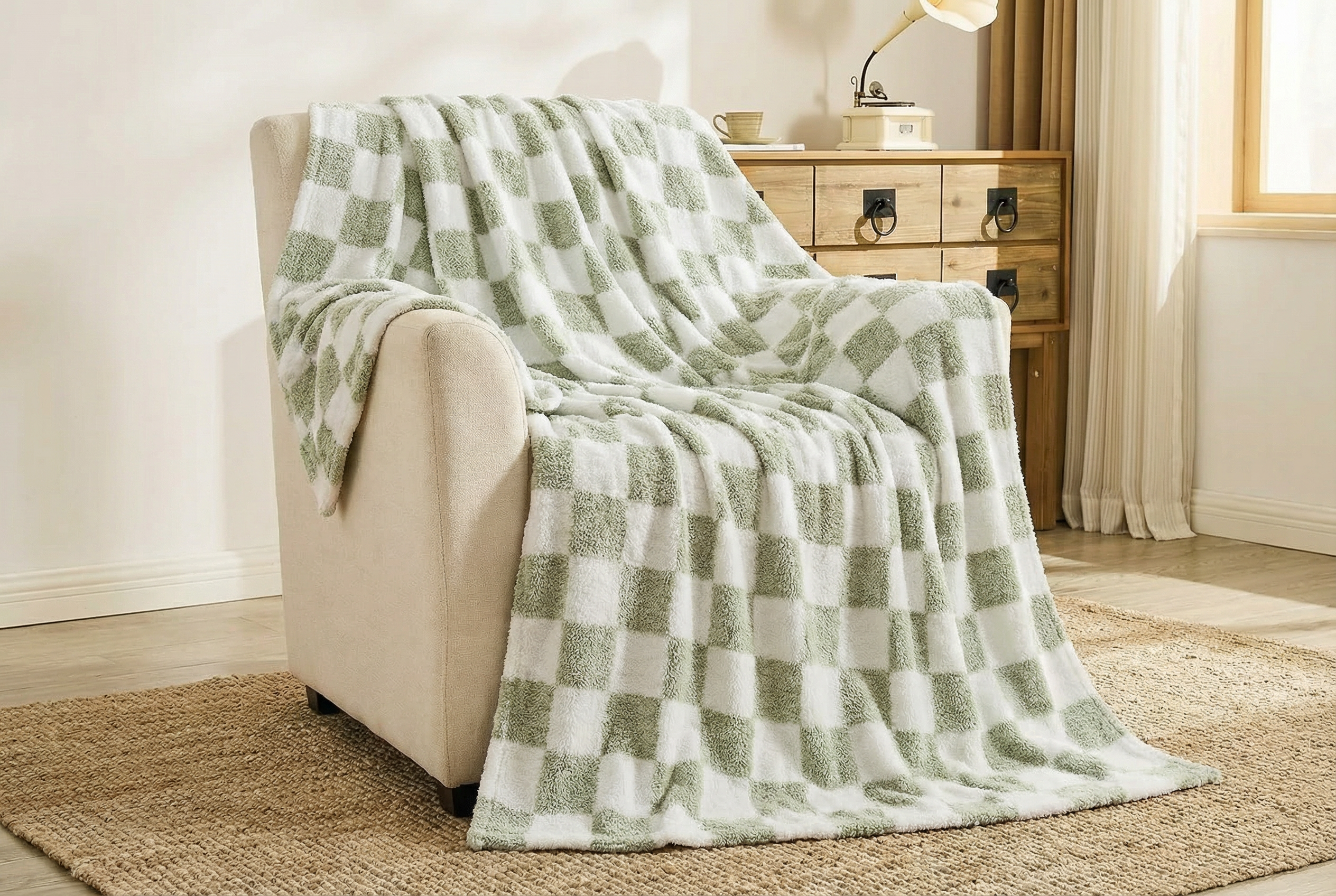 Checkered Blanket Queen Size