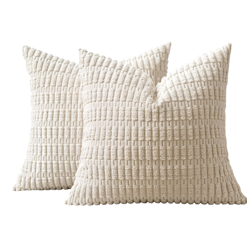 Pack of 2 Corduroy Decorative Throw Pillow Covers