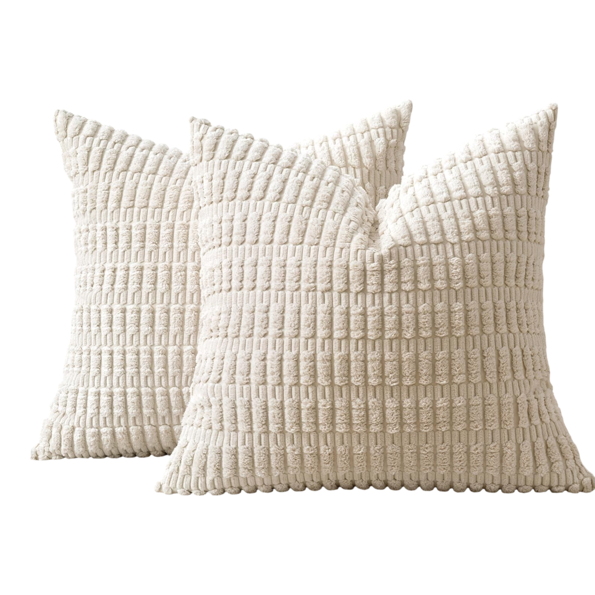 Pack of 2 Corduroy Decorative Throw Pillow Covers
